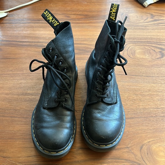 Dr. Martens Shoes - Dr. Martens Doc Marten black leather lace up boots